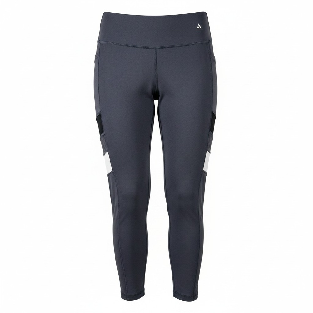 BCBGeneration Womens Gray Colorblock Mesh Side Pocket Leggings XL Activewear